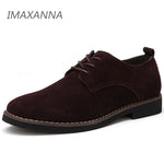 Load image into Gallery viewer, IMAXANNA Men Casual Shoes Men Genuine Leather Shoes Spring Men Flats Lace Up Male Suede oxfords Shoes Big size 48 Dropshipping
