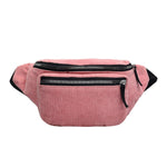 Load image into Gallery viewer, corduroy Waist Bag designer Zipper Chest Bag Sport Canvas Fanny Pack Girl Waist Belt Bags Fashion Phone Waist Pack for women
