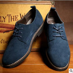 Load image into Gallery viewer, IMAXANNA Men Casual Shoes Men Genuine Leather Shoes Spring Men Flats Lace Up Male Suede oxfords Shoes Big size 48 Dropshipping
