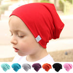 Load image into Gallery viewer, Fashion Cute Solid Knitted Cotton Hats For Newborn Baby Children Autumn Winter Warm Earmuffs Colorful Crown Caps Skullies
