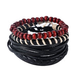 Load image into Gallery viewer, 4-6PC Vintage Multilayer Leather Bracelet For Men Fashion Braided Handmade Rope Wrap Bead Charm Woven Bracelets Male Gift
