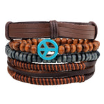 Load image into Gallery viewer, 4-6PC Vintage Multilayer Leather Bracelet For Men Fashion Braided Handmade Rope Wrap Bead Charm Woven Bracelets Male Gift
