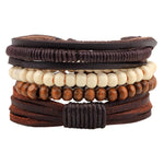 Load image into Gallery viewer, 4-6PC Vintage Multilayer Leather Bracelet For Men Fashion Braided Handmade Rope Wrap Bead Charm Woven Bracelets Male Gift

