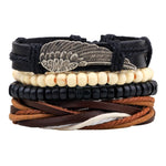 Load image into Gallery viewer, 4-6PC Vintage Multilayer Leather Bracelet For Men Fashion Braided Handmade Rope Wrap Bead Charm Woven Bracelets Male Gift
