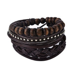 Load image into Gallery viewer, 4-6PC Vintage Multilayer Leather Bracelet For Men Fashion Braided Handmade Rope Wrap Bead Charm Woven Bracelets Male Gift
