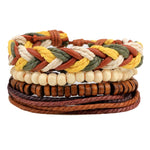 Load image into Gallery viewer, 4-6PC Vintage Multilayer Leather Bracelet For Men Fashion Braided Handmade Rope Wrap Bead Charm Woven Bracelets Male Gift
