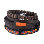 Load image into Gallery viewer, 4-6PC Vintage Multilayer Leather Bracelet For Men Fashion Braided Handmade Rope Wrap Bead Charm Woven Bracelets Male Gift
