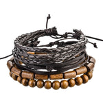 Load image into Gallery viewer, 4-6PC Vintage Multilayer Leather Bracelet For Men Fashion Braided Handmade Rope Wrap Bead Charm Woven Bracelets Male Gift
