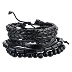Load image into Gallery viewer, 4-6PC Vintage Multilayer Leather Bracelet For Men Fashion Braided Handmade Rope Wrap Bead Charm Woven Bracelets Male Gift
