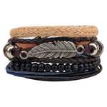 Load image into Gallery viewer, 4-6PC Vintage Multilayer Leather Bracelet For Men Fashion Braided Handmade Rope Wrap Bead Charm Woven Bracelets Male Gift
