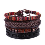 Load image into Gallery viewer, 4-6PC Vintage Multilayer Leather Bracelet For Men Fashion Braided Handmade Rope Wrap Bead Charm Woven Bracelets Male Gift
