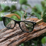 Load image into Gallery viewer, Oulylan Vintage Wooden Leg Sunglasses Men Women Luxury Brand Designer Bamboo Sun Glasses Ladies Retro UV400 Driving Goggles

