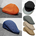 Load image into Gallery viewer, Double Wearing Style Men Hats Berets British Western Style Ivy Cap Classic Woman Vintage Cotton And Linen Beret BLM211
