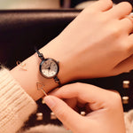 Load image into Gallery viewer, Small Gold Bangle Bracelet Luxury Watches Stainless Steel Retro Ladies Quartz Wristwatches Fashion Casual Women Dress Watch
