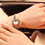 Load image into Gallery viewer, Small Gold Bangle Bracelet Luxury Watches Stainless Steel Retro Ladies Quartz Wristwatches Fashion Casual Women Dress Watch
