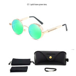 Load image into Gallery viewer, Classic Gothic Steampunk Sunglasses Polarized Men Women Brand Designer Vintage Round Metal Frame Sun Glasses High Quality UV400
