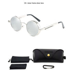 Load image into Gallery viewer, Classic Gothic Steampunk Sunglasses Polarized Men Women Brand Designer Vintage Round Metal Frame Sun Glasses High Quality UV400
