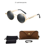 Load image into Gallery viewer, Classic Gothic Steampunk Sunglasses Polarized Men Women Brand Designer Vintage Round Metal Frame Sun Glasses High Quality UV400
