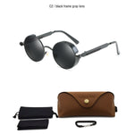 Load image into Gallery viewer, Classic Gothic Steampunk Sunglasses Polarized Men Women Brand Designer Vintage Round Metal Frame Sun Glasses High Quality UV400
