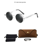 Load image into Gallery viewer, Classic Gothic Steampunk Sunglasses Polarized Men Women Brand Designer Vintage Round Metal Frame Sun Glasses High Quality UV400
