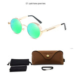 Load image into Gallery viewer, Classic Gothic Steampunk Sunglasses Polarized Men Women Brand Designer Vintage Round Metal Frame Sun Glasses High Quality UV400
