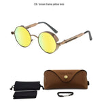 Load image into Gallery viewer, Classic Gothic Steampunk Sunglasses Polarized Men Women Brand Designer Vintage Round Metal Frame Sun Glasses High Quality UV400
