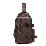 Load image into Gallery viewer, CAK New Multifunction Crossbody Sling Bag for Men Anti-theft Leather Shoulder Bags For iPad Male Waterproof Trip Chest Bag Pack
