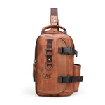 Load image into Gallery viewer, CAK New Multifunction Crossbody Sling Bag for Men Anti-theft Leather Shoulder Bags For iPad Male Waterproof Trip Chest Bag Pack
