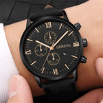 Load image into Gallery viewer, Fashion Geneva Men Date Alloy Case Synthetic Leather Analog Quartz Sport Watch Male Clock Top Brand Luxury Relogio Masculino D30
