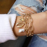 Load image into Gallery viewer, Modyle 5Pcs/set Bohemian Gold color Moon Leaf Crystal Opal Open Bracelet Set for Women Punk Boho Beach Bangle Jewelry Gift
