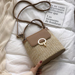 Load image into Gallery viewer, Small Straw Bucket Bags For Women 2020 Summer Crossbody Bags Lady Travel Purses and Handbags Female Shoulder Messenger Bag
