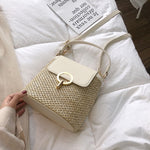 Load image into Gallery viewer, Small Straw Bucket Bags For Women 2020 Summer Crossbody Bags Lady Travel Purses and Handbags Female Shoulder Messenger Bag

