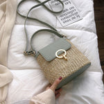 Load image into Gallery viewer, Small Straw Bucket Bags For Women 2020 Summer Crossbody Bags Lady Travel Purses and Handbags Female Shoulder Messenger Bag
