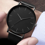 Load image into Gallery viewer, Men Watch Quartz Casual Watches Simple Metal Hour Reloj Quartz Watch Montre Mesh Stainless Steel erkek kol saati masculino clock
