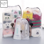 Load image into Gallery viewer, Xzp gatos cosméticos saco de viagem caso de maquiagem feminina corda compõem banho organizador de armazenamento bolsa de higiene pessoal lavagem beaut kit
