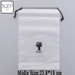 Load image into Gallery viewer, Xzp gatos cosméticos saco de viagem caso de maquiagem feminina corda compõem banho organizador de armazenamento bolsa de higiene pessoal lavagem beaut kit
