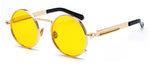 Load image into Gallery viewer, Peekaboo clear red sunglasses men steampunk 2019 metal frame retro vintage round sun glasses for women black uv400
