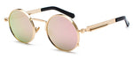 Load image into Gallery viewer, Peekaboo clear red sunglasses men steampunk 2019 metal frame retro vintage round sun glasses for women black uv400
