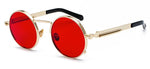 Load image into Gallery viewer, Peekaboo clear red sunglasses men steampunk 2019 metal frame retro vintage round sun glasses for women black uv400
